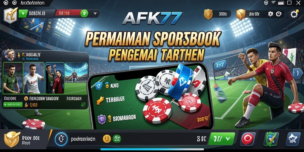 Screenshot AFK77 menunjukkan antarmuka pengguna yang menarik untuk taruhan olahraga.