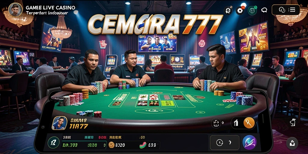 Tampilan gameplay Live Casino yang mendebarkan di CEMARA777.