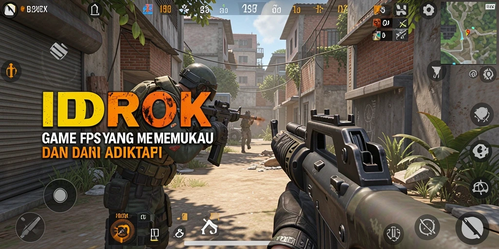 Menampilkan aksi seru dalam game FPS IDROK.