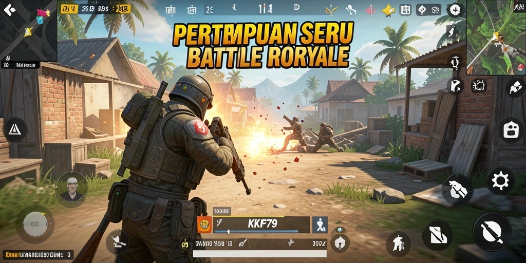 Gameplay mendebarkan KPK79 dalam pertempuran Battle Royale.