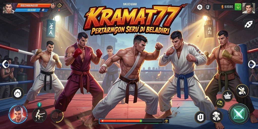 Tangkapan layar gameplay KRAMAT77 menunjukkan aksi pertarungan yang seru dan dinamis.