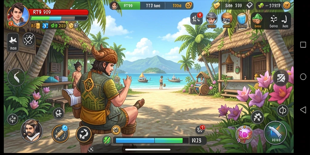 Tangkapan layar gameplay RT99 yang memperlihatkan suasana bermain yang santai.
